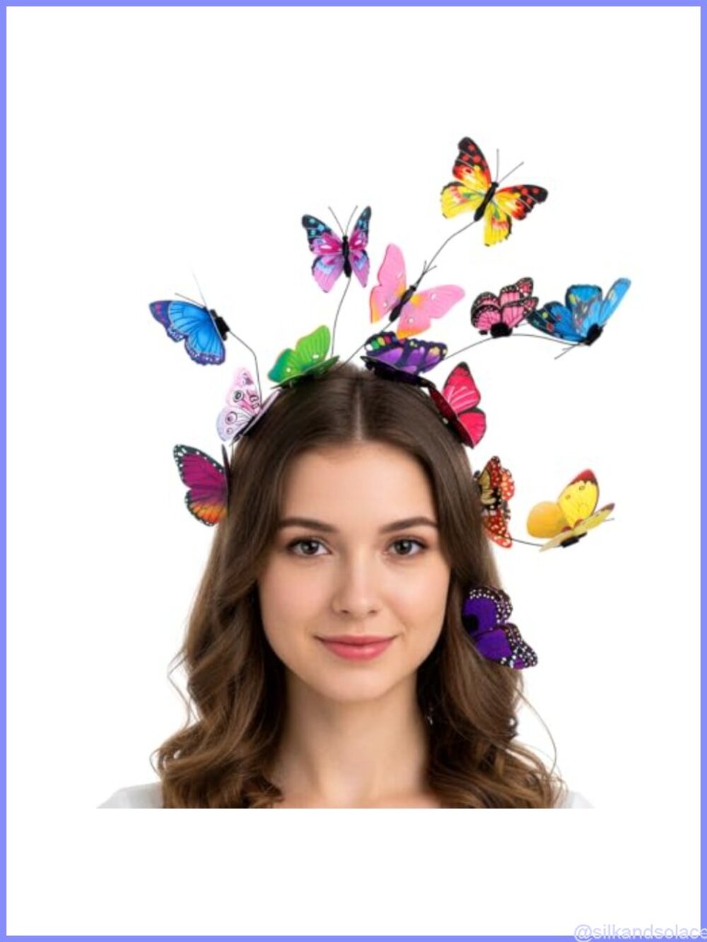 Butterfly Headband Fascinator Adjustable Wire Crown Hair Accessory